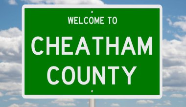 İşaretli yeşil 3D otoyol 