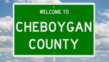 İşaretli yeşil 3D otoyol 