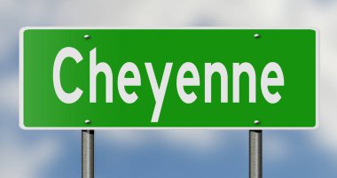 İşaretli yeşil 3D otoyol 