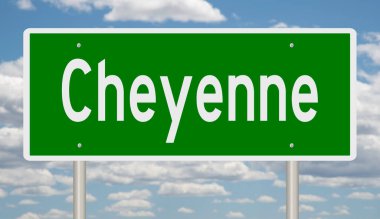 İşaretli yeşil 3D otoyol 