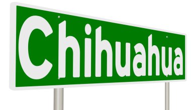 İşaretli yeşil 3D otoyol 