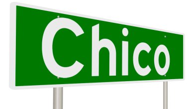 İşaretli yeşil 3D otoyol