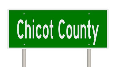 İşaretli yeşil 3D otoyol