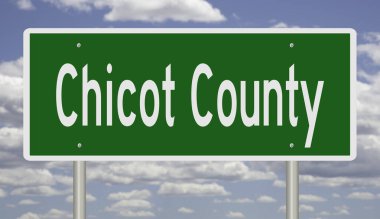 İşaretli yeşil 3D otoyol