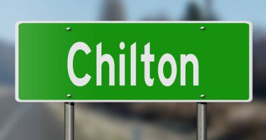 İşaretli yeşil 3D otoyol