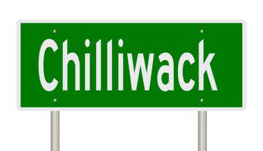 İşaretli yeşil 3D otoyol