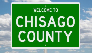 İşaretli yeşil 3D otoyol