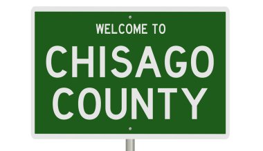 İşaretli yeşil 3D otoyol