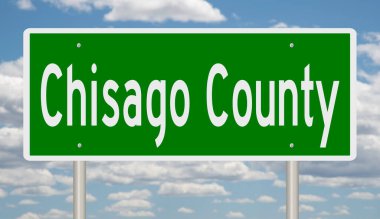 İşaretli yeşil 3D otoyol