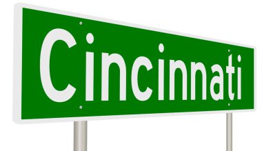 İşaretli yeşil 3D otoyol