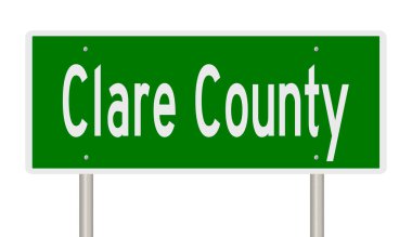 İşaretli yeşil 3D otoyol