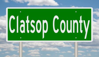 İşaretli yeşil 3D otoyol