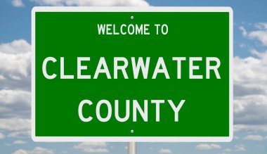 İşaretli yeşil 3D otoyol