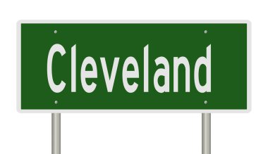 İşaretli yeşil 3D otoyol