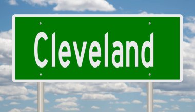 İşaretli yeşil 3D otoyol