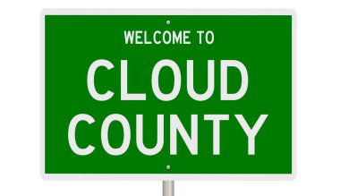 İşaretli yeşil 3D otoyol