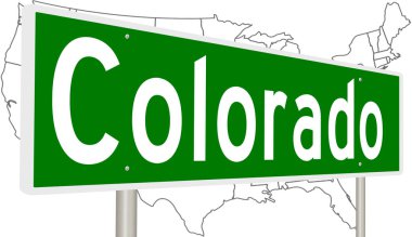 İşaretli yeşil 3D otoyol