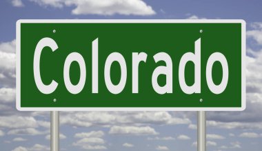 İşaretli yeşil 3D otoyol