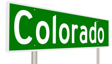 İşaretli yeşil 3D otoyol