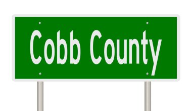 İşaretli yeşil 3D otoyol