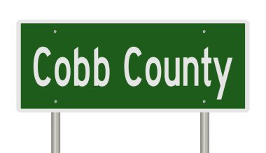 İşaretli yeşil 3D otoyol