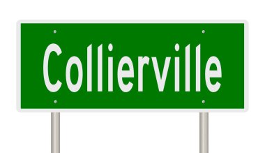 İşaretli yeşil 3D otoyol