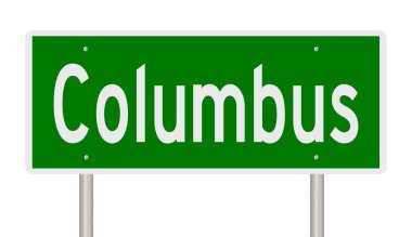 İşaretli yeşil 3D otoyol