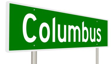 İşaretli yeşil 3D otoyol