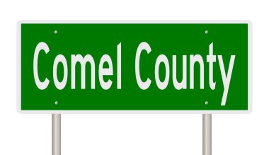 İşaretli yeşil 3D otoyol