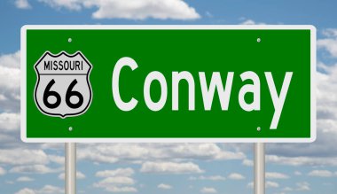 İşaretli yeşil 3D otoyol