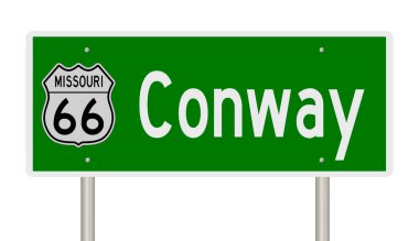 İşaretli yeşil 3D otoyol