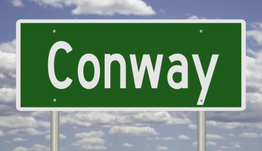 İşaretli yeşil 3D otoyol