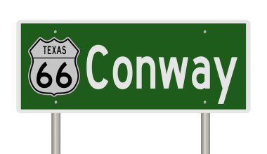 İşaretli yeşil 3D otoyol