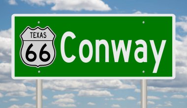 İşaretli yeşil 3D otoyol