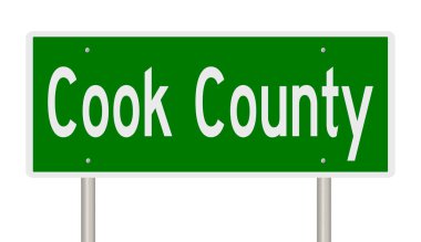 İşaretli yeşil 3D otoyol