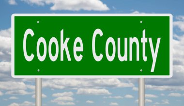 İşaretli yeşil 3D otoyol