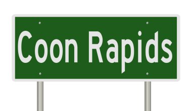 İşaretli yeşil 3D otoyol