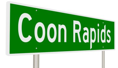 İşaretli yeşil 3D otoyol