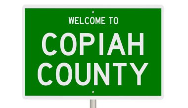 İşaretli yeşil 3D otoyol