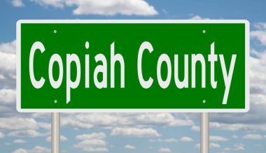 İşaretli yeşil 3D otoyol