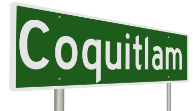 İşaretli yeşil 3D otoyol