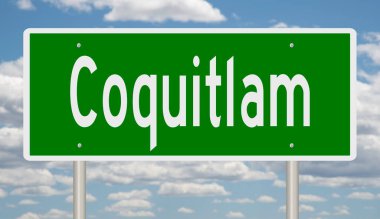 İşaretli yeşil 3D otoyol