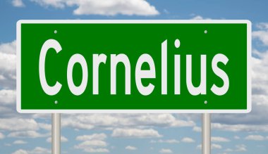 İşaretli yeşil 3D otoyol