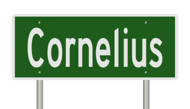 İşaretli yeşil 3D otoyol