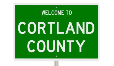 İşaretli yeşil 3D otoyol