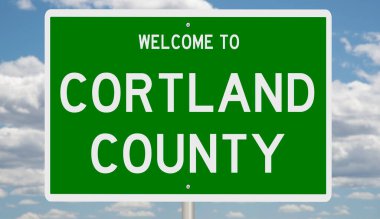 İşaretli yeşil 3D otoyol