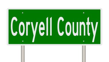 İşaretli yeşil 3D otoyol