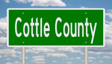 İşaretli yeşil 3D otoyol