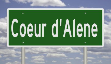 İşaretli yeşil 3D otoyol