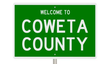 İşaretli yeşil 3D otoyol